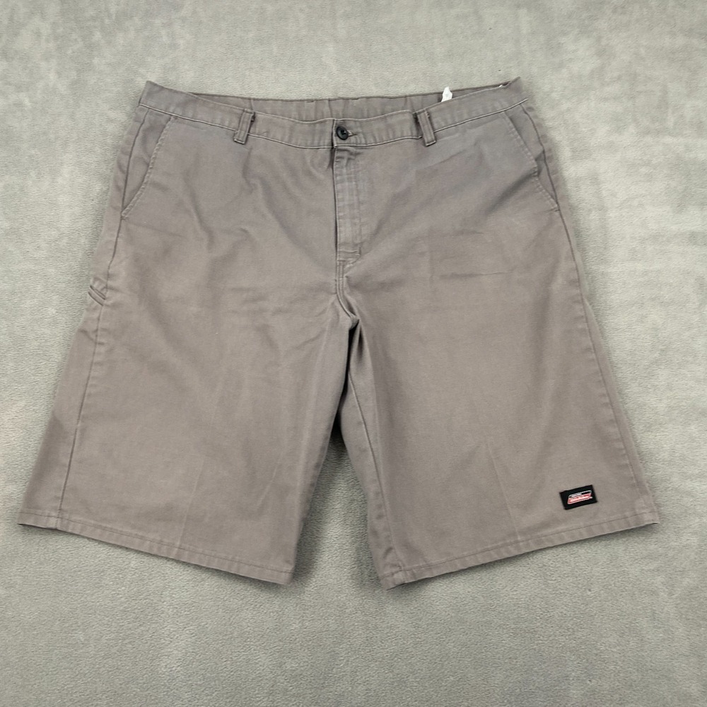 Dickies Chino Shorts Mens 42 Gray Slash Pockets Loose Fit Baggy Summer High Rise